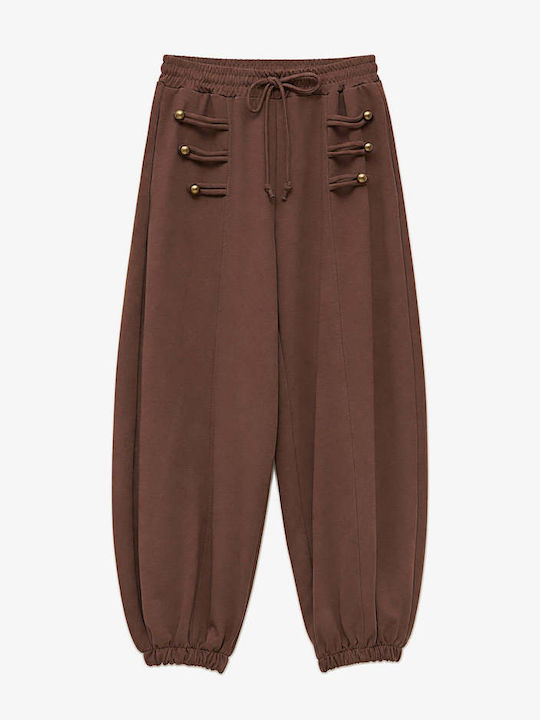 Lumina Women's Fabric Trousers Brown