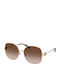 Tory Burch Women Sunglasses With Gold Frame And Brown Lens