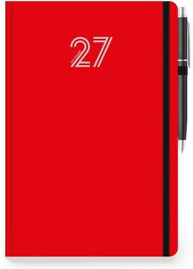 Innostat Ultima Daily Agenda B6 2027 Red 12x17cm