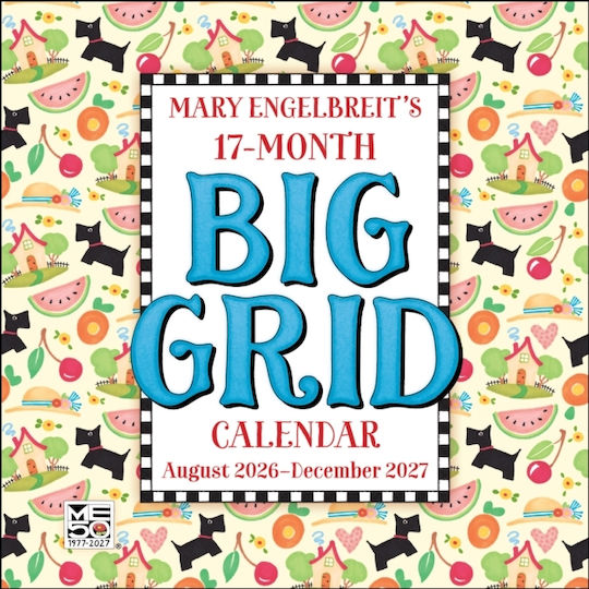 Mary Engelbreit's 2026-2027 17-Monatiges Große Raster Wandplaner Kalender