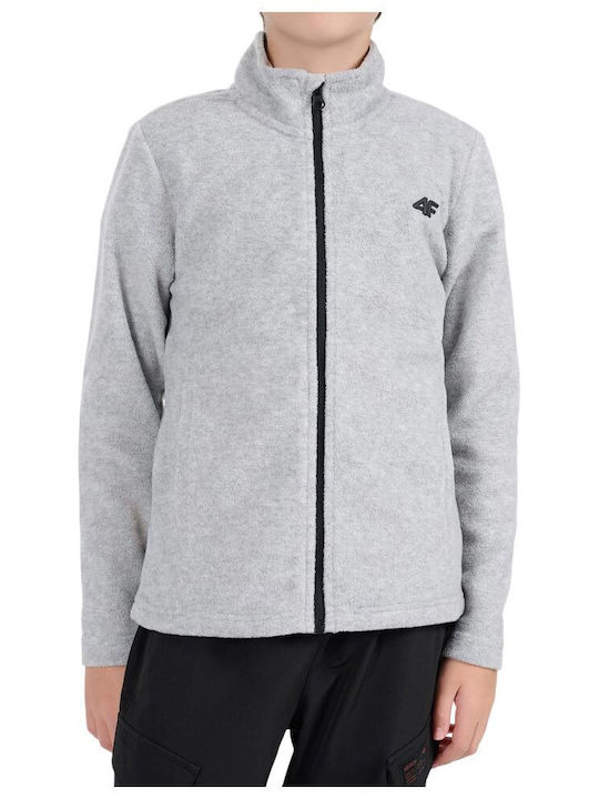4F Kinder-Strickjacke Vlies Grau