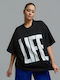 Life Tricou Sportiv Damă Negru