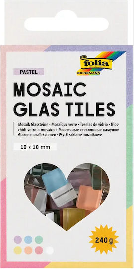 Mosaic Tiles 10x10mm 240g 300 Pieces Pastel Colors