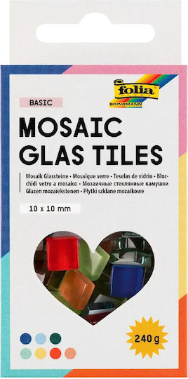 Mosaic Tiles 10x10mm 240g 300 Pieces Basic Colors
