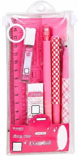 Kinder Schreibwaren-Set mit Bleistift, Radiergummi, Stift, Mechanischer Bleistift und Lineal 6 Stück