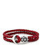 SteweHome Men's Bracelet with Anchor Design Made of Leather