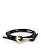 SteweHome Men's Bracelet with Anchor Design Made of Leather