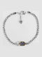 SteweHome Herren Armband Kette Aus Silber Vergoldet Mit Zirkon 22cm