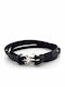 SteweHome Men's Bracelet with Anchor Design Made of Leather
