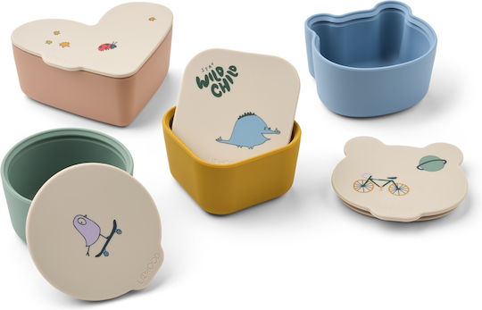 Liewood Children's Silicone Lunch Box Set 4 Pieces