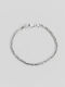 SteweHome Men's Silver Chain Bracelet with Zircon 18cm