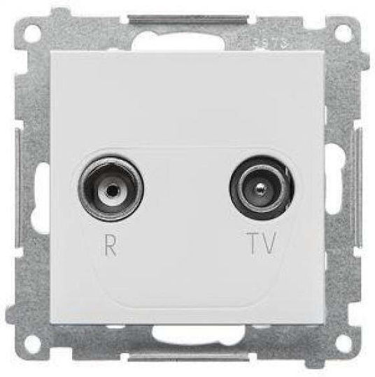 Kontakt-Simon TV-Antennensteckdose Terminal in Grau Farbe TAK.01/114