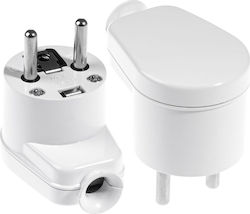 Opal Schuko Stecker Ecke Weiß Opal Schuko Stecker Ecke Weiß