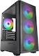 Tacens Mcquantum Gaming Midi-Turm Computergehäuse mit Seitenfenster Schwarze