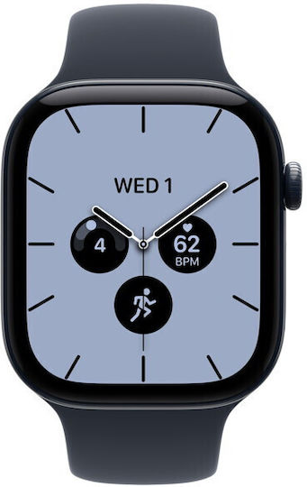 Apple Watch Series 12 Cellular Ceramic 43mm Waterproof with Heart Rate Monitor (Night Blue Ceramic with Navy Blue Sport Band - S/M)