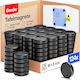 Set of 62 Strong Round Gauder Magnets Magnetic Surface Whiteboard Refrigerator 18 x 5 mm Black