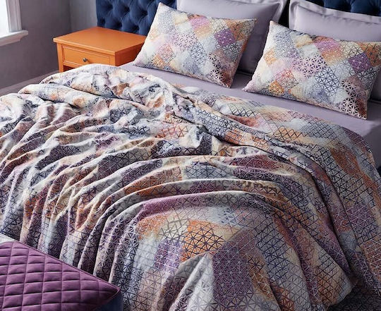 MayHome MayHome Coverlet Set Single Cotton Geometric 160x240cm