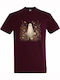 T-shirt Унисекс Wildflower Ghost Boho Floral Halloween Vintage Spooky Season Ghost Fall Flowers Бордо