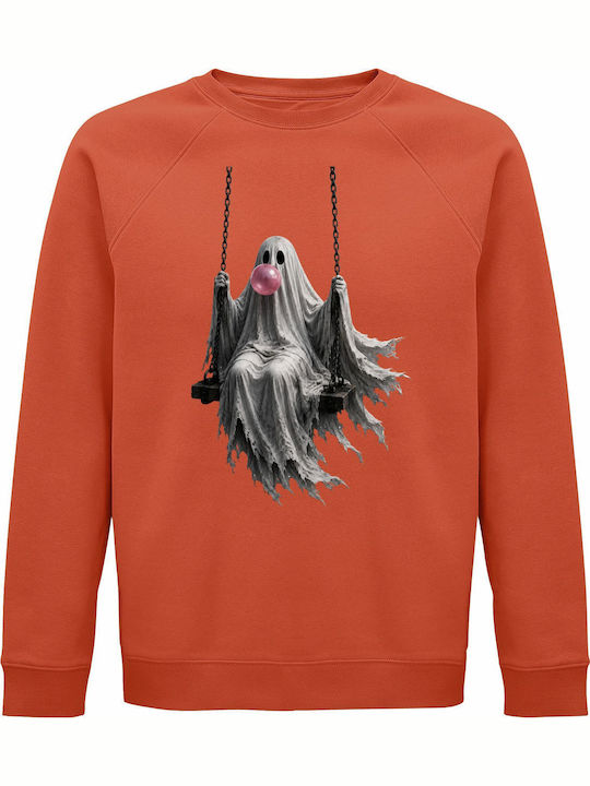 Bio-Sweatshirt Unisex Ghost On Swing Cute Hallo...
