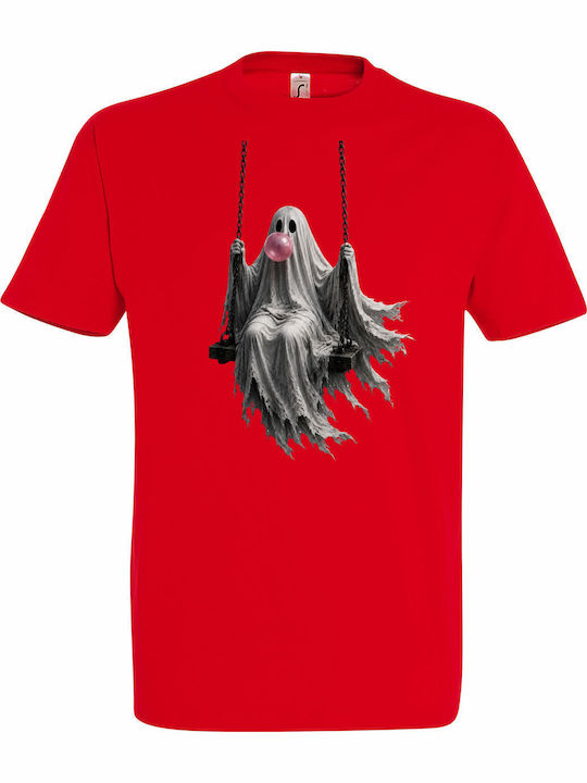 T-shirt Унисекс Ghost On Swing Cute Halloween G...
