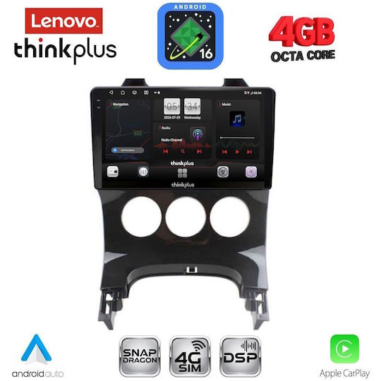 Lenovo Автомобилна Аудио Система За Peugeot 3008 2008-2016 С A/C (Bluetooth/USB/Вграден Wi-Fi/GPS/Apple CarPlay/Android Auto) С Touch Screen 9"