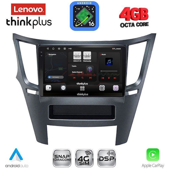 Lenovo Автомобилна Аудио Система за Subaru Legacy / Outback 2009-2014 (Bluetooth/USB/Вграден Wi-Fi/GPS/Apple CarPlay/Android Auto) с Touch Screen 9"