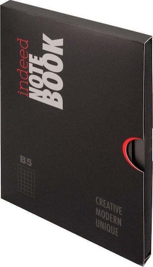 Antra Notebook B5 Square with Rubber Band Grey