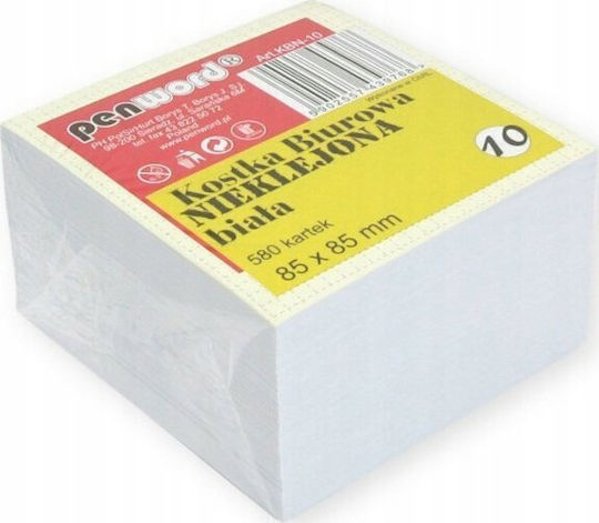Memo Pads Cube White 8.5x8.5cm