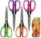 Easy Scissors 15cm With Metallic Blade Pink 1 Piece
