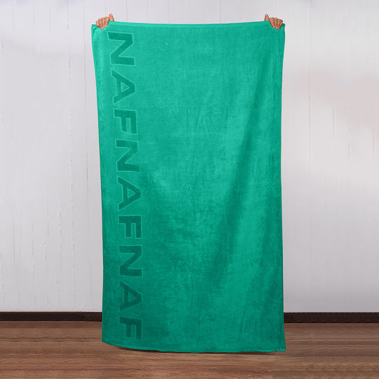 Beach Towel 90x170 Naf-naf Velour Petrol Blue