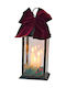 Mondex Christmas Glass Lantern Black 30x14cm