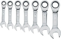Dewalt Dwmt19261-0 Set de chei poligonale combinate din 7 piese Tehnologie Directtorque Rezistență la uzură Rezistent la coroziune Crom 10-19 Mm Marcaje gravate Identificare rapidă Perfect pentru mecanici auto