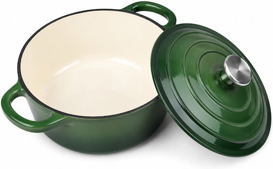 Krisberg Shallow Cast Iron Pot 5.9lt