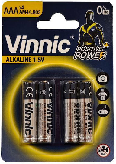 Vinnic Алкални батерии AAA 1.5V 4 бр.