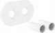 White Double Rosette Masking Set Sleeves