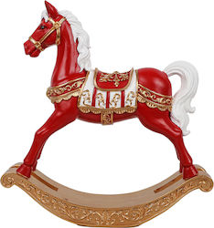 Liberta Weihnachtsfigur Aus Kunststoff Pferd Rote Höhe 26cm