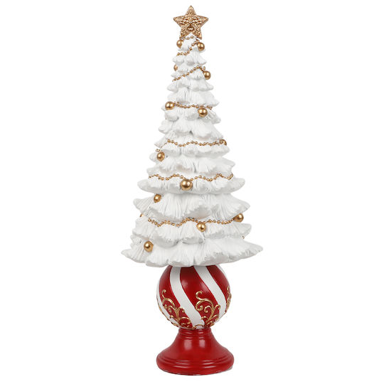Decorativ De Crăciun Din Plastic Alb Înălțime 40cm
