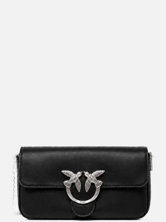 Pinko Love One Leather Women's Crossbody Bag Black
