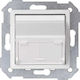 Kontakt-simon Simon 82 Double Computer Socket Cover 2xrj45 Angled White 82579-30