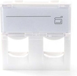 Lanview Euro Outlet 45x45 2-port Module