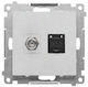 Simon 55 Тип F+rj45 Cat.6 Антенен модул Алуминий Мат Tasfrj45.01/143