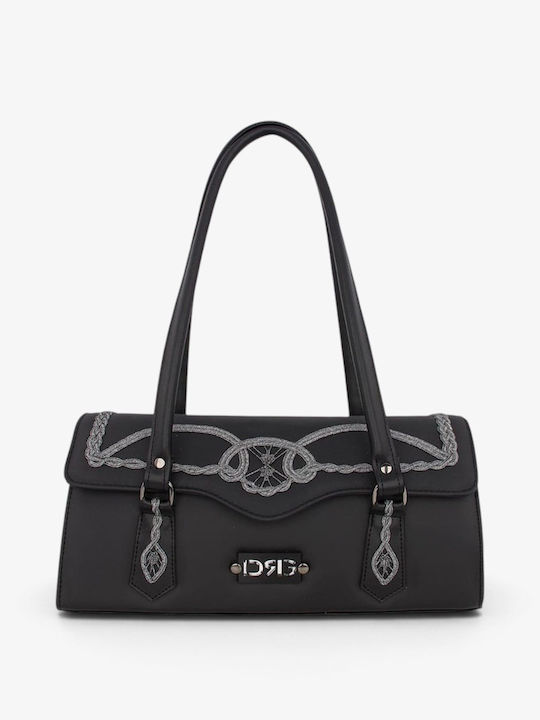 Damen Schultertasche Schwarz
