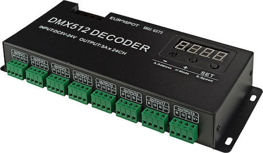 Eurospot Controler Dmx512 Benzi LED RGB 24 Canale DC 5-24V EU6273