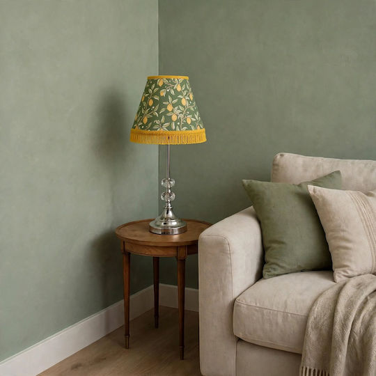 Crystal Table Lamp for E27 Fitting with Multicolour Shade