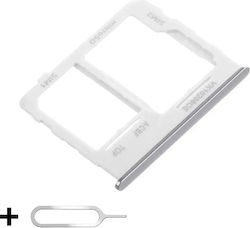 Sim Tray Holder Samsung A32 5g A326 Dual Sim Microsd Card Slot + Sim Ejector Tool Included White Sim Tray Holder Samsung A32 5g A326 Dual Sim Microsd Card Slot + Sim Ejector Tool Included White