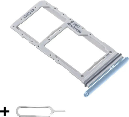 Suport Tăvi SIM/SD Pentru Telefoane Mobile Samsung S20 G980 Dual SIM Slot Card Microsd + Instrument Ejector SIM Inclus Albastru