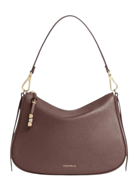 Coccinelle Knitted Women's Shoulder Bag Set Brown