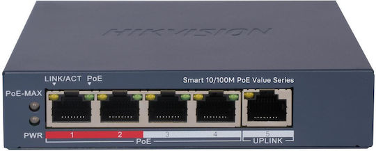 Hikvision Switch Συστημάτων CCTV DS-3E1105P-EI/MV2