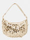 Fabric Women's Handbag Shoulder Gold