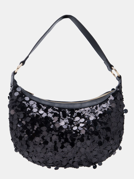 Stoff Damen Handtasche Schulter Schwarz
